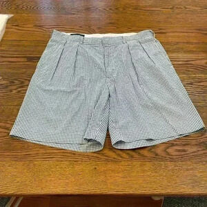 Polo golf, Ralph, Lauren, men’s shorts, size 36 in white/blue gingham check